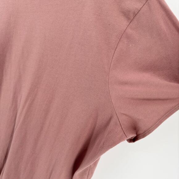 EVRI Women’s 4X Blush Pink Tie-Front Top Short Sleeve Plus Size Casual Shirt - Picture 6 of 6